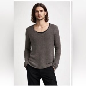 Helmut Lang Deconstructed Open Knit Sweater Size L Gray Very Rare